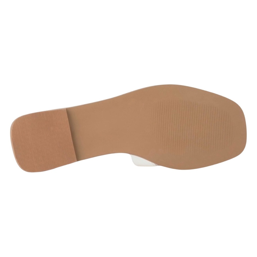 STEVE MADDEN • Hawthorne White Leather Sandals Slides - Picture 7 of 8